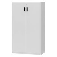 大洋 Shelfit 鍵付き 収納庫 幅698×奥行405×高さ1191mm ホワイトウッド OFS1270D40 WW+3段扉幅木 1台（直送品）