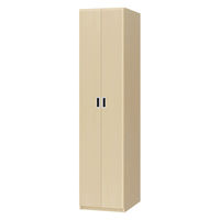 大洋 Shelfit Wハンガーワードローブ 幅498×奥行585×高さ1911mm OFS1950WR2 LN+扉幅木 1台（直送品）