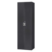 大洋 Shelfit 鍵付き 収納庫 幅548×奥行465×高さ1911mm ブラック OFS1955D45 BK+5段扉幅木 1台（直送品）