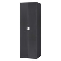 大洋 Shelfit Wハンガーワードローブ 幅598×奥行585×高さ1911mm ブラック OFS1960WR2 BK+扉幅木 1台（直送品）