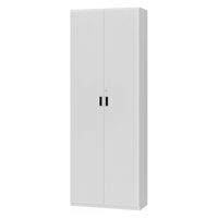 大洋 Shelfit 鍵付き 収納庫 幅698×奥行315×高さ1911mm ホワイトウッド OFS1970D30 WW+5段扉幅木 1台（直送品）