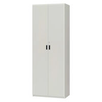 大洋 Shelfit 鍵付き 収納庫 幅698×奥行405×高さ1911mm ホワイト OFS1970D40 WH+5段扉幅木 1台（直送品）