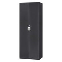 大洋 Shelfit 鍵付き 収納庫 幅698×奥行465×高さ1911mm ブラック OFS1970D45 BK+5段扉幅木 1台（直送品）