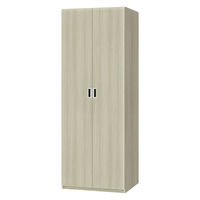 大洋 Shelfit Wハンガーワードローブ 幅698×奥行585×高さ1911mm グレーオーク OFS1970WR2 GO+扉幅木 1台（直送品）