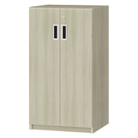 大洋 Shelfit 鍵付き 収納庫 幅448×奥行405×高さ832mm グレーオーク OFS8345D40 GO+2段扉幅木 1台（直送品）