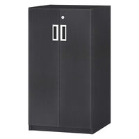 大洋 Shelfit 鍵付き 収納庫 幅448×奥行465×高さ832mm ブラック OFS8345D45 BK+2段扉幅木 1台（直送品）