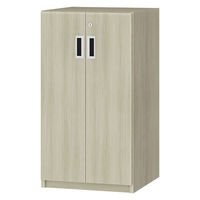 大洋 Shelfit 鍵付き 収納庫 幅448×奥行465×高さ832mm グレーオーク OFS8345D45 GO+2段扉幅木 1台（直送品）