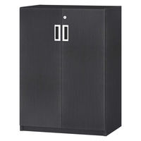 大洋 Shelfit 鍵付き 収納庫 幅548×奥行405×高さ832mm ブラック OFS8355D40 BK+2段扉幅木 1台（直送品）