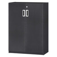 大洋 Shelfit 鍵付き 収納庫 幅598×奥行315×高さ832mm ブラック OFS8360D30 BK+2段扉幅木 1台（直送品）