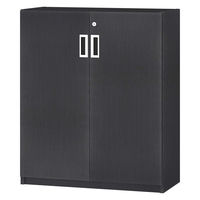 大洋 Shelfit 鍵付き 収納庫 幅648×奥行315×高さ832mm ブラック OFS8365D30 BK+2段扉幅木 1台（直送品）