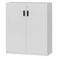 大洋 Shelfit 鍵付き 収納庫 幅648×奥行315×高さ832mm ホワイトウッド OFS8365D30 WW+2段扉幅木 1台（直送品）