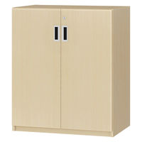 大洋 Shelfit 鍵付き 収納庫 幅648×奥行465×高さ832mm ライトナチュラル OFS8365D45 LN+2段扉幅木 1台（直送品）