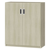 大洋 Shelfit 鍵付き 収納庫 幅698×奥行315×高さ832mm グレーオーク OFS8370D30 GO+2段扉幅木 1台（直送品）