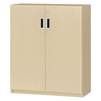 大洋 Shelfit 鍵付き 収納庫 幅698×奥行315×高さ832mm ライトナチュラル OFS8370D30 LN+2段扉幅木 1台（直送品）