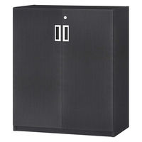 大洋 Shelfit 鍵付き 収納庫 幅698×奥行405×高さ832mm ブラック OFS8370D40 BK+2段扉幅木 1台（直送品）