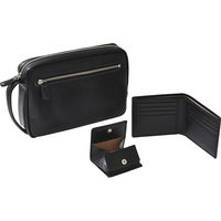 オフィススリーワークス 良品工房 日本製牛革バック小物3点セット 25-6376-834 1箱（直送品）