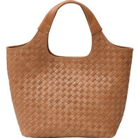 オフィススリーワークス 良品工房 日本製牛革 編込みバッグ 25-6376-850 1箱（直送品）