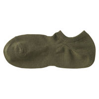 無印良品 メンズ 紳士 足なり直角 スニーカーイン 無地 ２５～２７ｃｍ カーキグリーン 良品計画