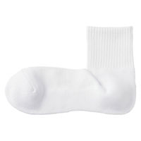 無印良品 メンズ 紳士 足なり直角 パイル編み ショート丈靴下 無地 ２５～２７ｃｍ 白 良品計画