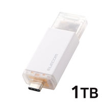 SSD 外付け 1TB USB3.2 Gen2 ノック式 高速 耐衝撃 ホワイト ESD-ESK1000GWH エレコム 1個（直送品）