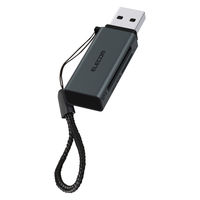 USB-A カードリーダー 2in1 SD / microSD 高速転送 軽量 黒 MR3-D20EBK エレコム 1個（直送品）