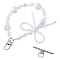 スマホストラップ リボンパールビーズ ハンドストラップ 手首 落下防止 上品 パール P-STHBEPAL エレコム 1個（直送品）