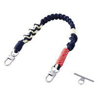 スマホストラップ 編みロープタイプ ハンドストラップ 手首 落下防止 携帯ストラップ ネイビー P-STHKNNV エレコム 1個（直送品）