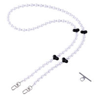 スマホストラップ ハートパールビーズ ショルダー 首掛け おしゃれ ブラック P-STSDH1BEPALBK エレコム 1個（直送品）