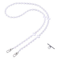 スマホストラップ ハートパールビーズ ショルダー 首掛け おしゃれ ホワイト P-STSDH1BEPALWH エレコム 1個（直送品）