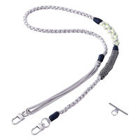 スマホストラップ 編みロープタイプ ショルダー 首掛け 長さ調整可 落下防止 グレー P-STSDH1KNGY エレコム 1個（直送品）