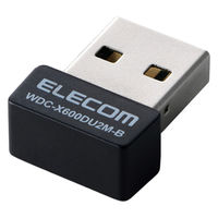 Wi-Fi6 600Mbps USB2.0対応無線LANアダプター WDC-X600DU2M-B エレコム 1個（直送品）