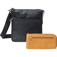 オフィススリーワークス 良品工房 日本製牛革ショルダーバッグ&財布 25-6368-840 1箱（直送品）