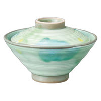 アースモス 新緑(土物)のり茶(蓋付) tri-251854772 1セット(5個入)（直送品）