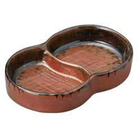 アースモス 柿渋布目二品皿 tri-274141410 1セット(5個入)（直送品）