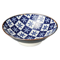 アースモス おふけ 花市松8.0めん鉢 tri-291646008 1セット(5個入)（直送品）