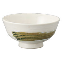 アースモス 刷毛目飯碗(中)(白) tri-311364750 1セット(5個入)（直送品）