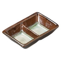 アースモス 錆ガラス深口二品皿 tri-311967527 1セット(5個入)（直送品）