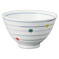 アースモス 四色水玉夏目型飯碗(大) tri-313264506 1セット(5個入)（直送品）
