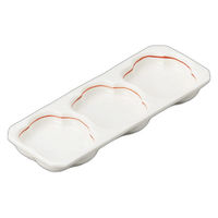 アースモス 赤ライン梅型三品盛 tri-313267708 1セット(5個入)（直送品）