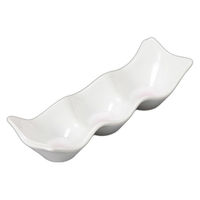 アースモス ピンク吹 板折三品皿 tri-314667627 1セット(5個入)（直送品）