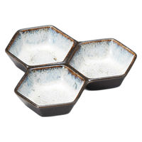 アースモス 黒雲海三品皿 tri-314667717 1セット(5個入)（直送品）