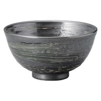 アースモス 黒渦丸碗(大) tri-314764772 1セット(10個入)（直送品）