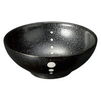 アースモス ドット麺鉢(黒) tri-314966415 1セット(5個入)（直送品）