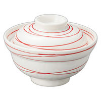 アースモス 白朱乱線蓋丼 tri-315463709 1セット(5個入)（直送品）