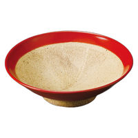 アースモス 赤ゆずわらぶき櫛目8.0めん鉢 tri-316766212 1セット(1個入)（直送品）