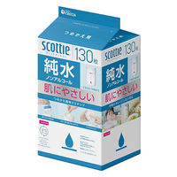 日本製紙クレシア スコッティウェットティシュー純水詰替130S 76135 1パック（直送品）