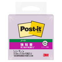 スリーエム(3M) ポストイット ふせん 付箋 強粘着 ノート 75mm×75mm オーキッドフロスト 654SS-OF 1セット（1冊×5）