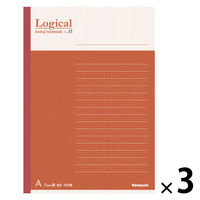 ナカバヤシ FSC-MX ロジカルノート B6 A罫40枚 ピンク COC-ノ-B601A 1セット(1冊×3)