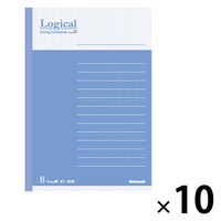 ナカバヤシ FSC-MX ロジカルノート B7 B罫40枚 ブルー COC-ノ-B701B 1セット(1冊×10)