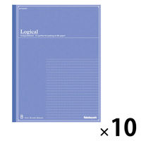 ナカバヤシ FSC-MX ロジカルノート B5ワイド A罫30枚 ブルー COC-ノ-B501WB 1セット(1冊×10)